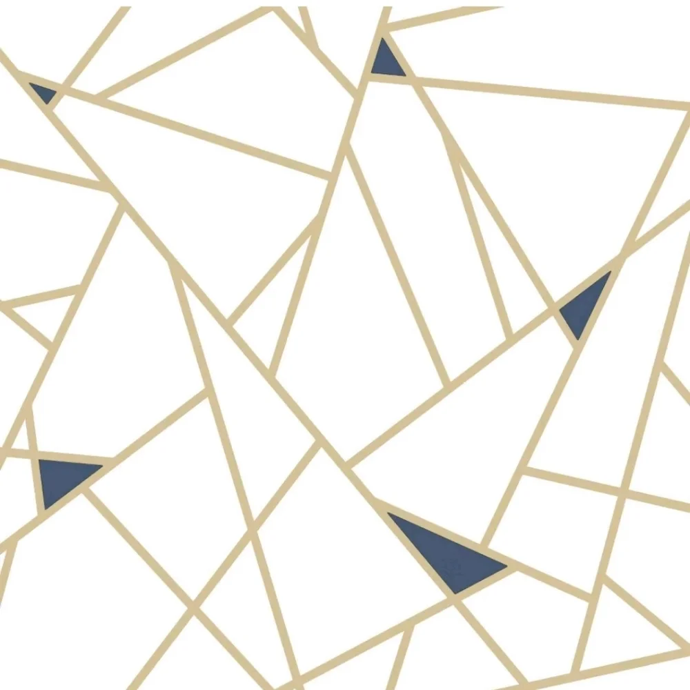 RoomMates Fracture Gold Peel and Stick Wallpaper: Removable Vinyl, Geometric